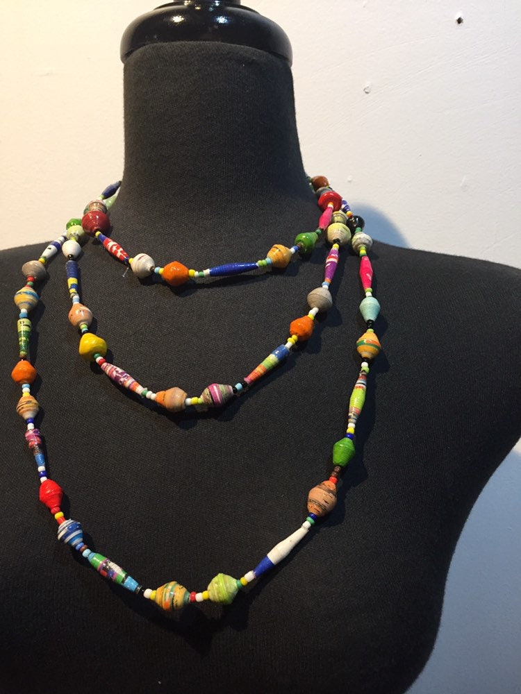 Handmade Paper Necklace - Etsy