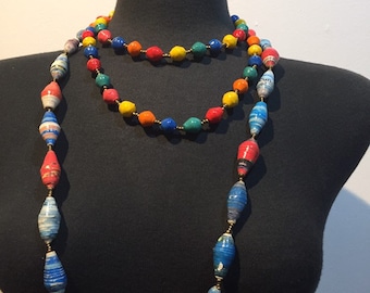 Handmade paper necklace