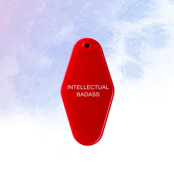 Intellectual Badass Sassy Gift Keychain Key Tag Women Feminist Etsy