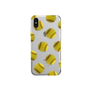 CLEAR Softball Phone Case Custom Softball Case iPhone 11 iPhone 11pro ...