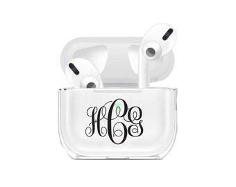 Customized Initial Airpods Pro Case Monogrammed Airpods Pro Case Personalized Gift Air Pod Pro case cover AirPods Pro Case Custom Monogram