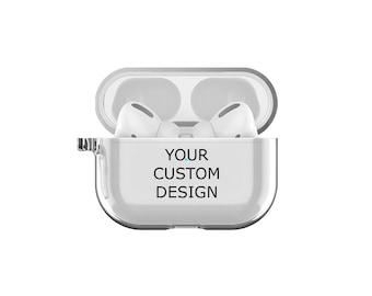 Customized Name Airpods Pro Case Airpods Pro Case Personalized Gift Color Air Pods Pro case Cute Clear case with Clip Keychain Brand logo