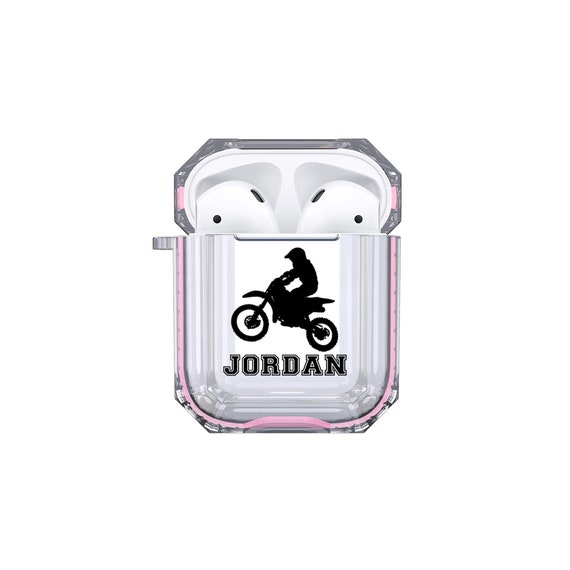 Protective Customized Sports AirPod Case Dirt Bike Rider Name