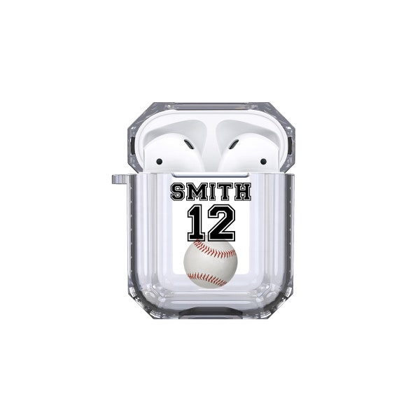 Protective Customized Sports Airpod Case Baseball Name and Number Airpods Case Personalized Gift for Baseball Player Coach Mom Dad Fan Lover