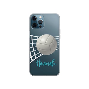 CLEAR Custom Volleyball Case.Personalized Volleyball case.iPhone 11 Case iPhone X Case iPhone 14 Pro XS iPhone XR Case iPhone 8 plus.Samsung
