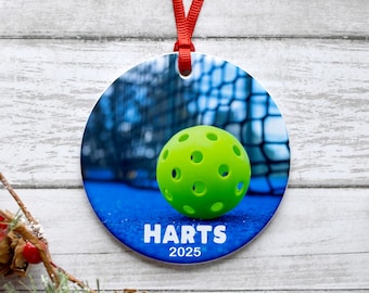 Pickleball Player Ceramic Ornament, Personalize Gift for Pickleball Dink, Pickleball Ornament Personalized, Custom Dink Christmas Ornament
