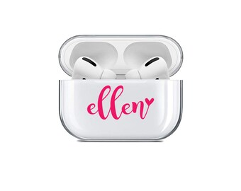 Custom Name AirPods Pro Case Name Airpods Case Personalized Gift Air Pod case Clear Air Pod case Personalized with Name Custom Air pod