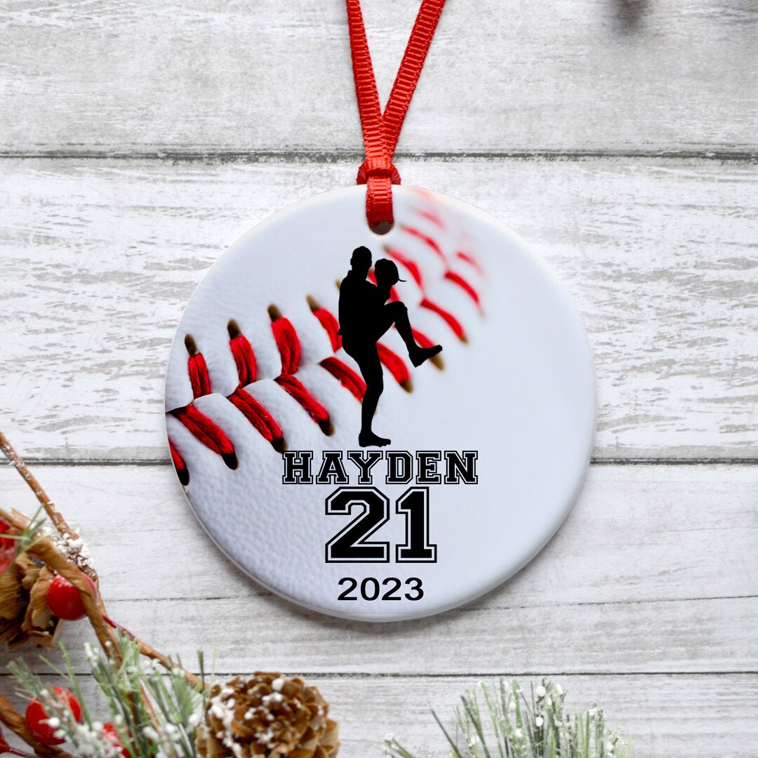 Baseball Pitcher Ceramic Ornament, Personalize Gift for Baseball ...