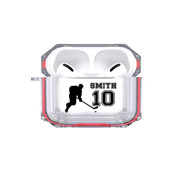 Airpods 3 (2021) case Protective Customized Sports Case Hockey Name and Number Airpods 3 Case Personalized Gift for Hockey Player Coach Mom