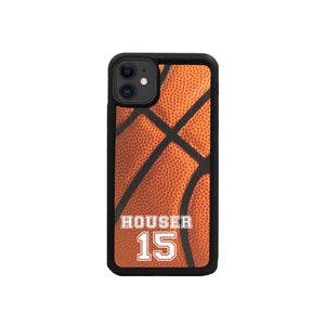Personalized Basketball phone case iPhone 14 iPhone 13 iPhone 12 iPhone 11 iPhone 14 Pro Custom Basketball Gift Basketball case for Samsung