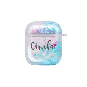 Air pod Case Customized Name Personalized Airpods Glitter Case Personalized Gift Glitter Airpod case Cute Air pod case cover Bling case