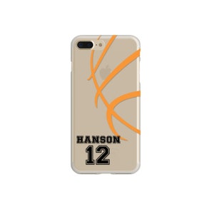 CLEAR Personalize Basketball phone case.Custom Basketball iPhone 11 11 Pro XR Personalized name basketball case for iPhone For Samsung phone