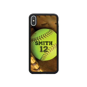 Personalized Softball Phone Case Custom Softball Case iPhone X Xs ...