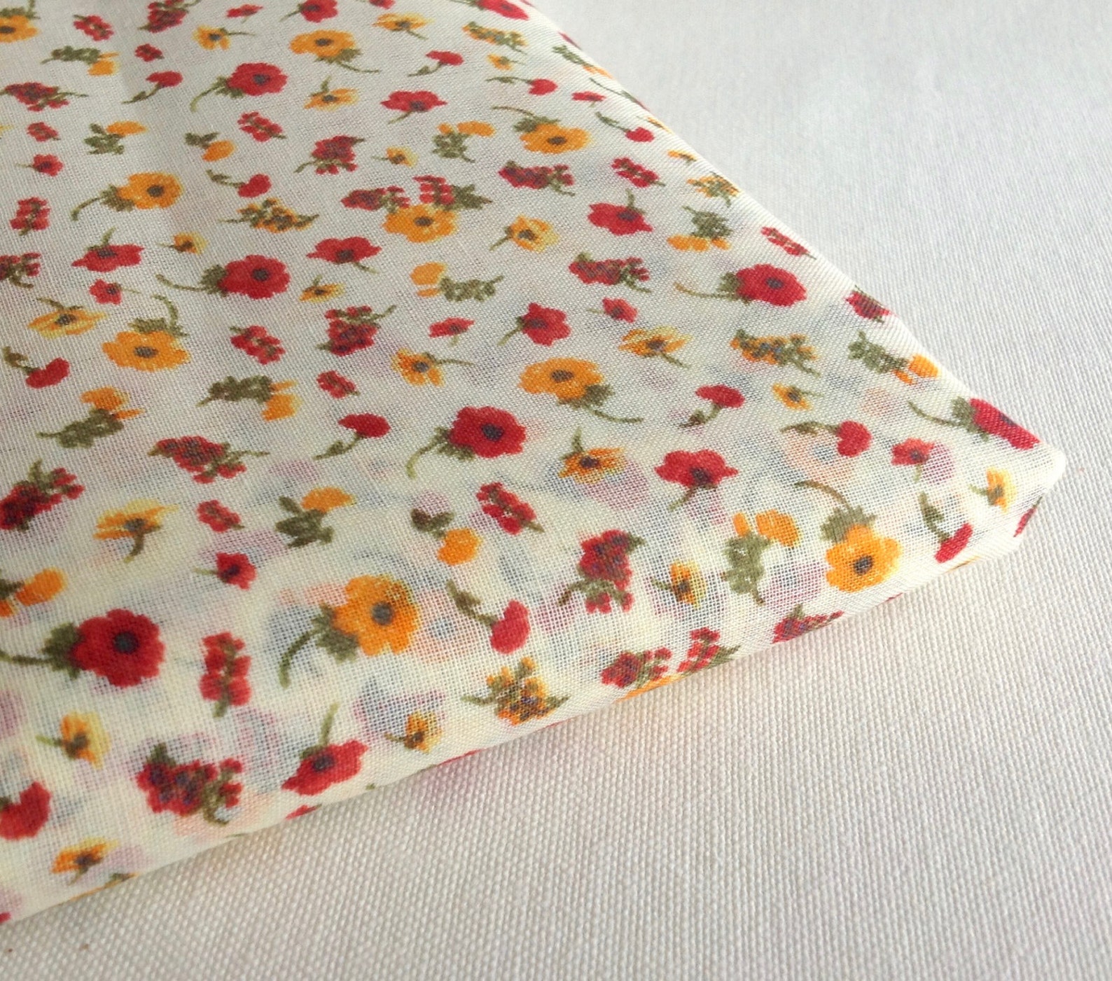 Floral Gauze Fabric 100 Cotton Summer Fabric Sheer Fabric Etsy