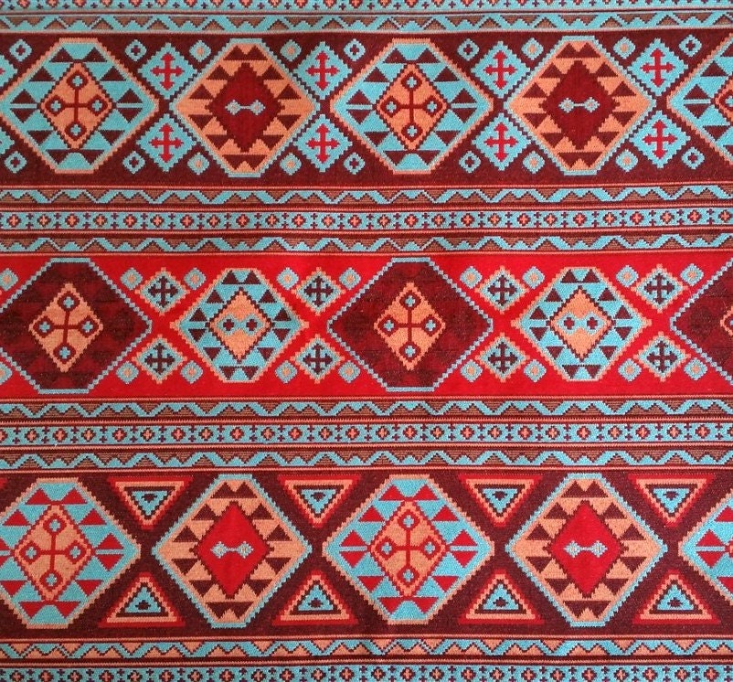 Ethnic Tribal Style Upholstery Fabric Aztec Navajo Fabric Etsy