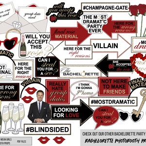 Abc's the Bachelorette Printable Signs / Bachelorette / Party / Instant ...