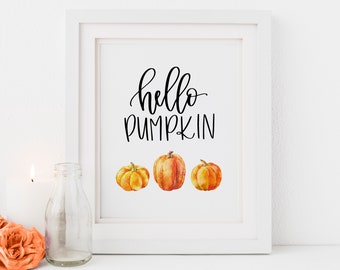 Val pompoen print val afdrukbare Wall Art Fall print val afdrukbare pompoen print pompoen Art Thanksgiving Art Fall Wall Decor val decor