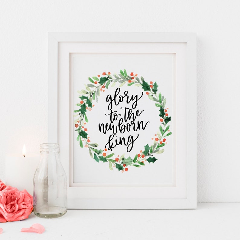 Glory to the Newborn King Christmas Print Printable Wall Art - Etsy