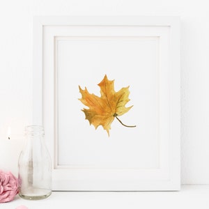 Fall Printables fall print printable wall art fall leaves thanksgiving print fall leaf print Autumn Leaves Fall Print leaf illustration art