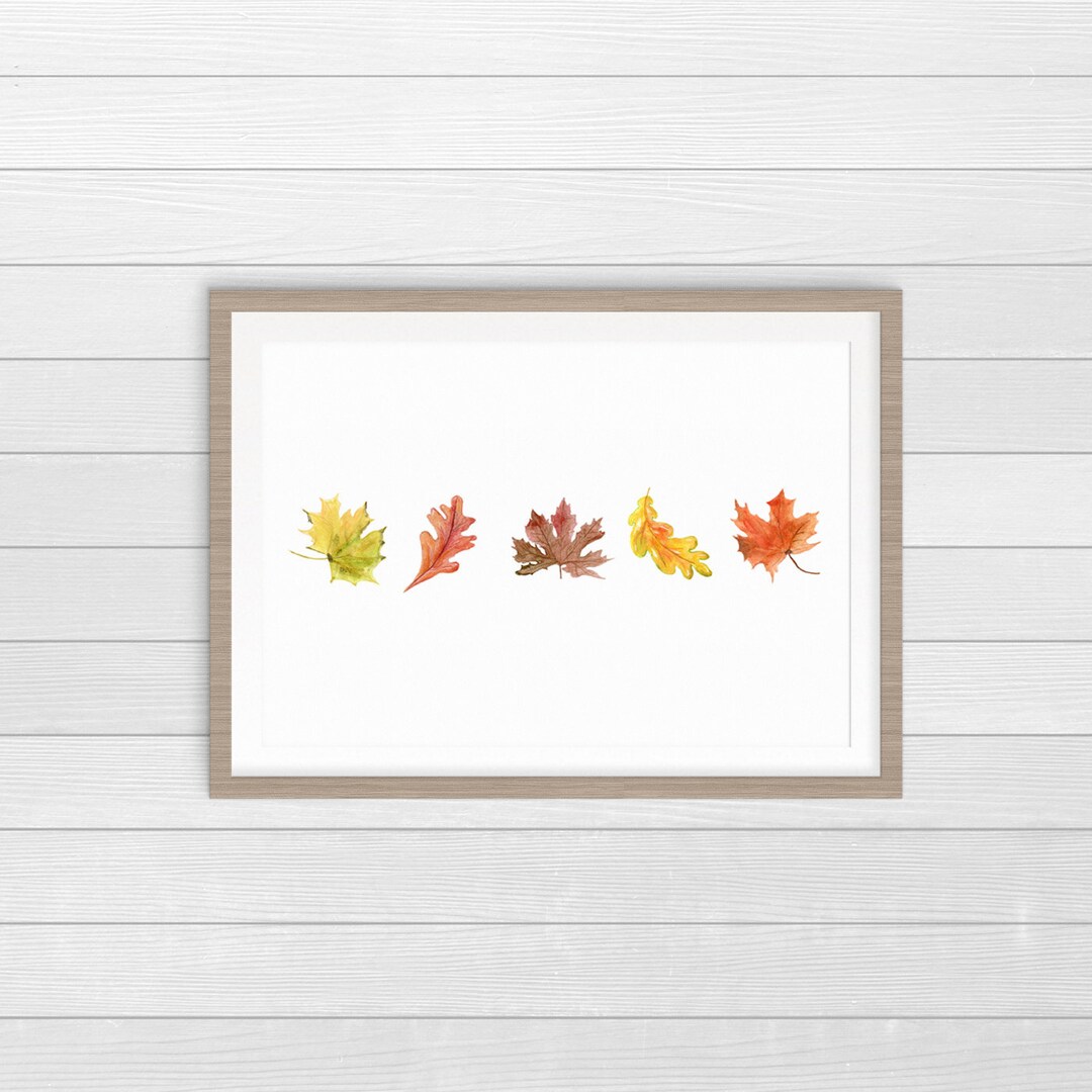 Fall Printables Fall Print Printable Wall Art Colorful Fall Leaves Fall ...
