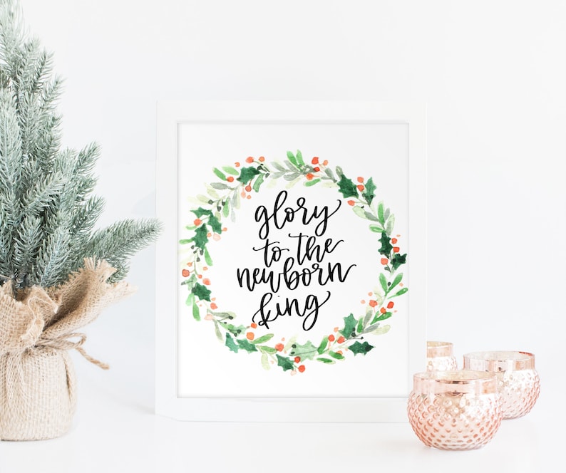 Glory to the Newborn King Christmas Print Printable Wall Art - Etsy