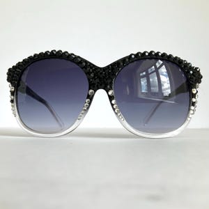 Stars At Night - Embellished Sunglasses Women Statement Oversized Ombre Crystals Rhinestones Sunnies