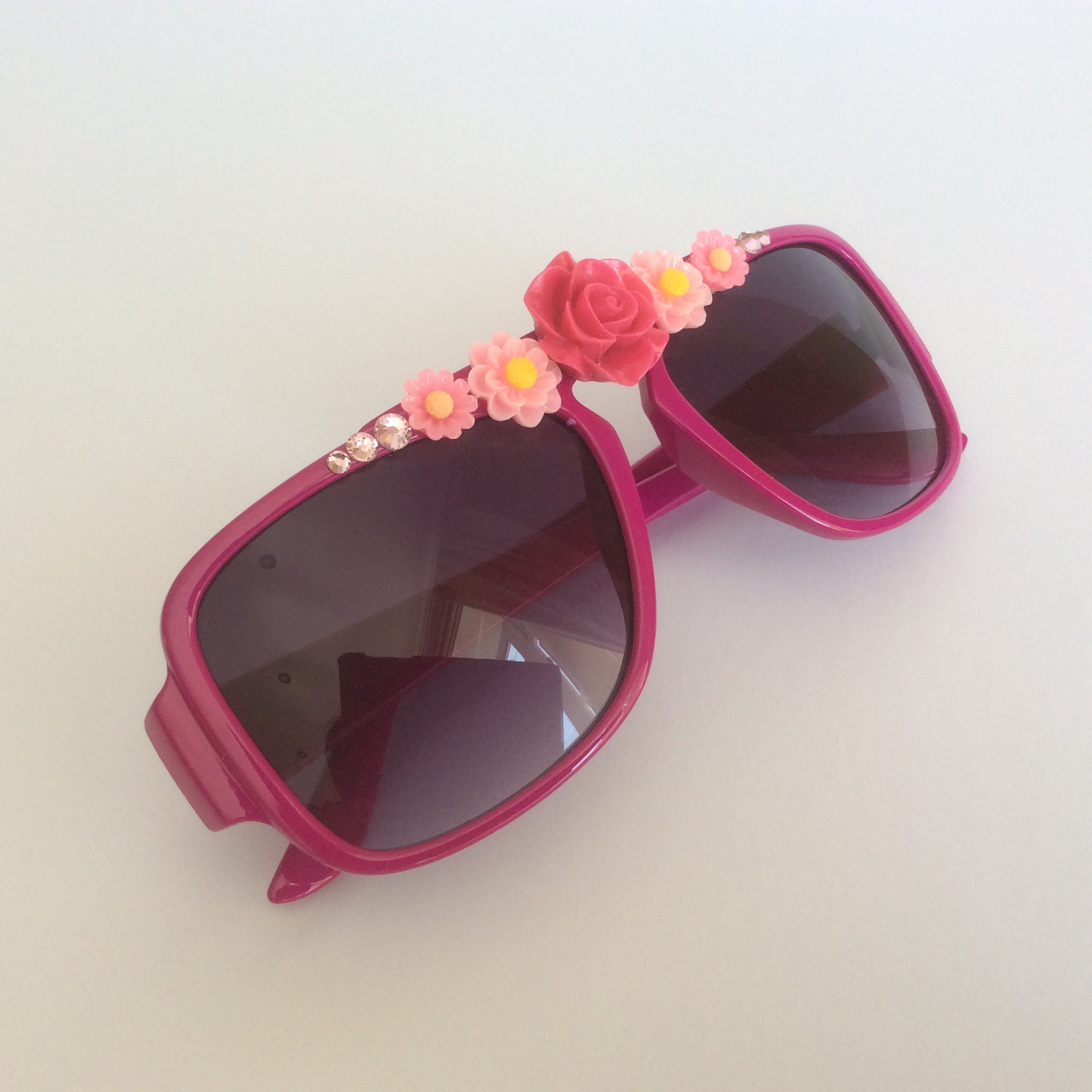 Monnalisa Light Pink Glitter Frame Sunglasses