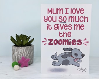 Funny Mother's Day Card From The Dog - Dog Mum Birthday Card