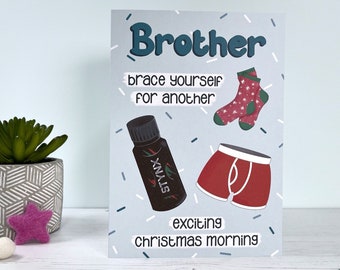 Funny Christmas Card For Brother