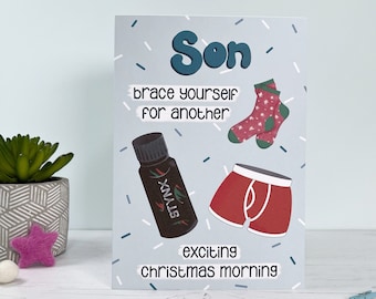 Funny Christmas Card For Son