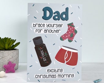 Funny Christmas Card For Dad