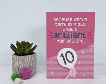 Funny Top Marks Brilliant Mum Mother's Day Card