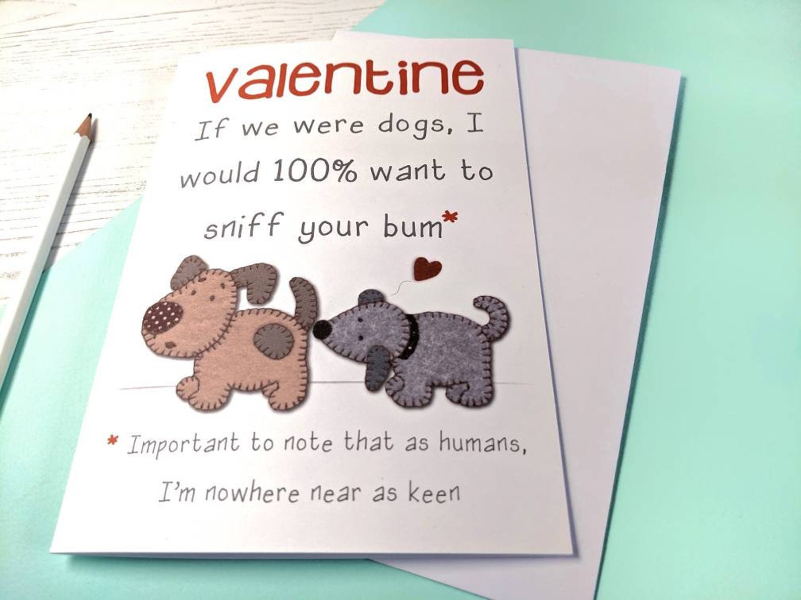 Funny Dog Valentine Card Etsy