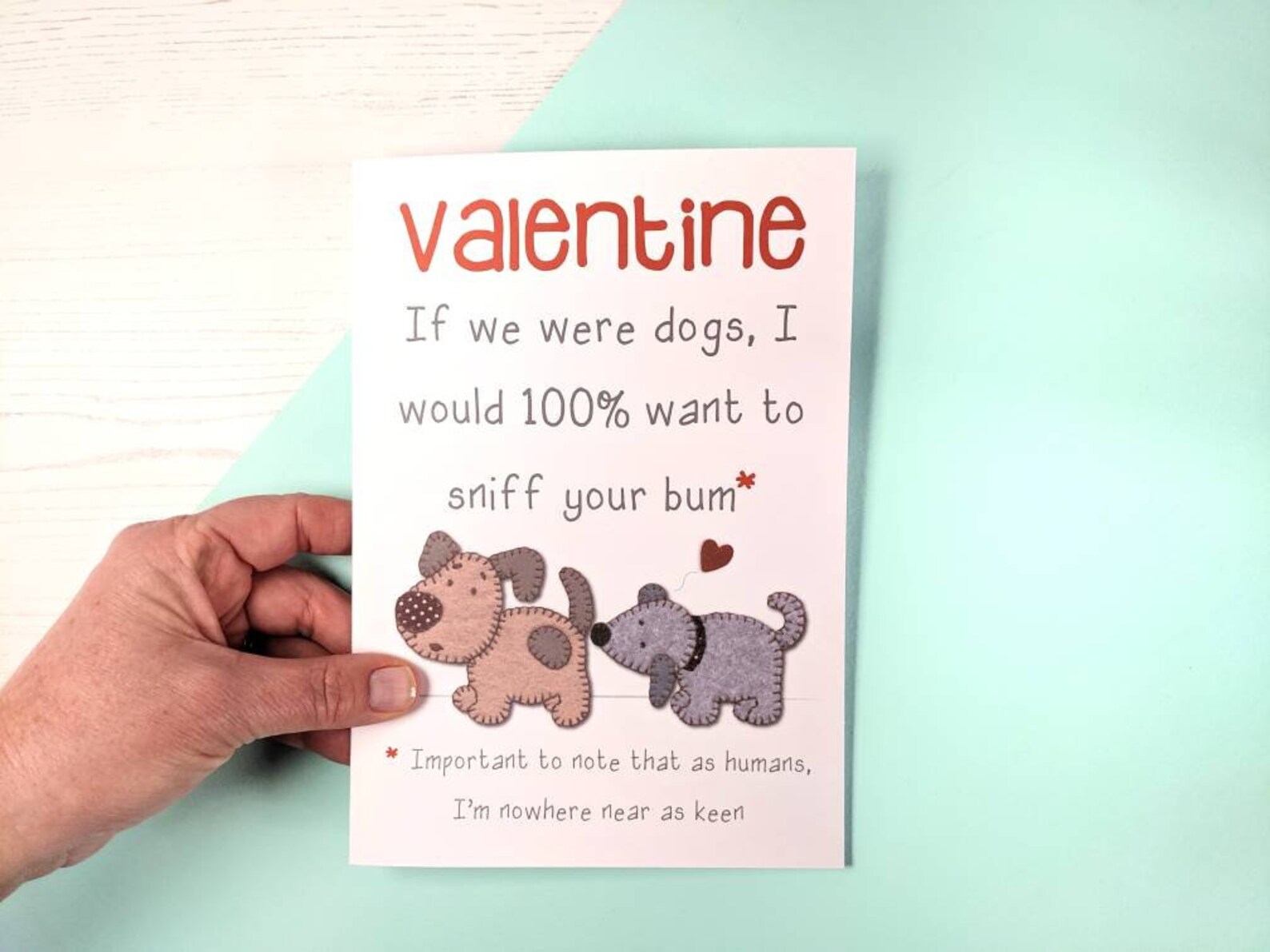 Funny Dog Valentine Card Bum Sniff Etsy UK
