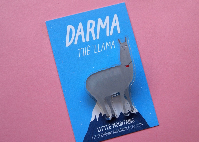 Llama Brooch Lama Stars Sea Pin