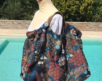 Sac cabas grande taille et sa pochette assortie