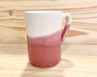 Pink and White Mug