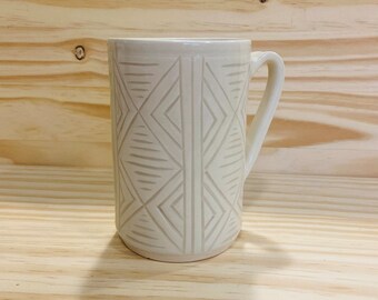 Carved Mug in Linen