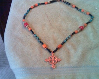 Vitage Copper Coptic Necklace