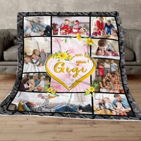 Personalized Family Photo Blanket Custom Blanket Photo Etsy