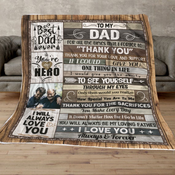 Personalized to My Dad Blanket Father and Daughter/son Etsy