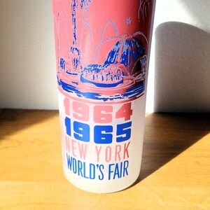 Vintage 1964/65 New York World&#39;s Fair Glass w/Official Pana-vue Slides Set