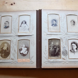 Vintage Schrank-CDV Fotoalbum mit Photos