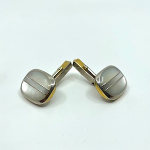 boutons de manchette vintage - incrustaciones de nácar
