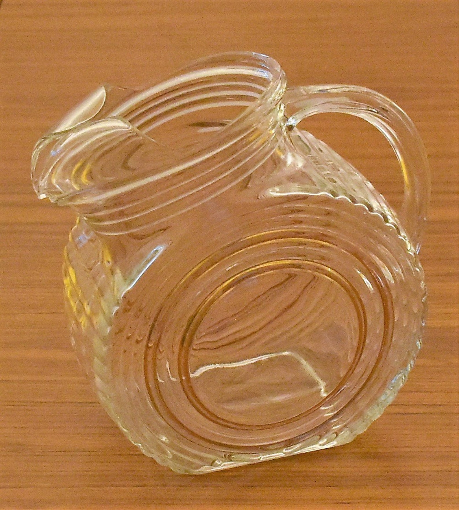 Vintage Art Deco Glass Pitcher MINT Etsy