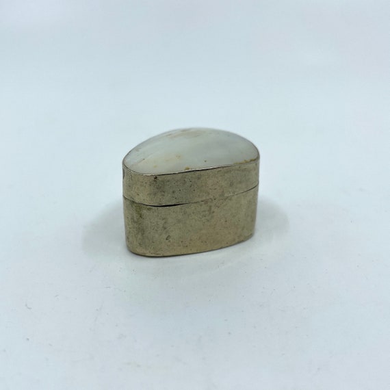 Mini Boîte A Pilules En Argent Massif Européenne Des Années