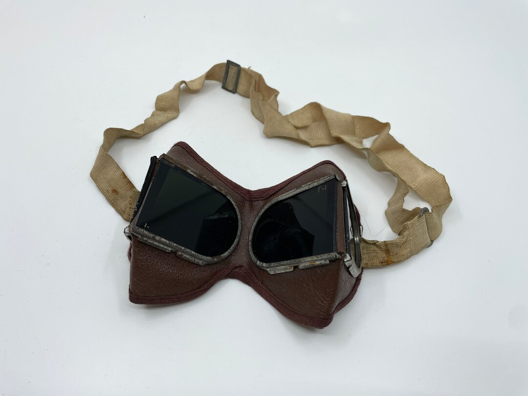 Rares Années 1930 Willson Steampunk Bakélite Moto Lunettes/lunettes De