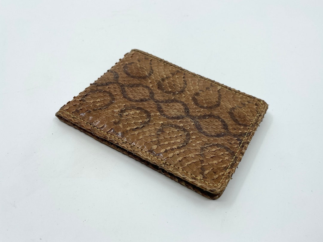 Pochette Vintage Oleg Cassini En Cuir Bronze Peau De Serpent - Avec Bandoulière, Style Sac à Bandoulière Métallique