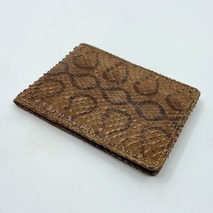 portefeuille vintage - peau de serpent véritable - fabriqué en Italie