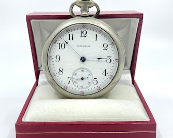 Waltham Watch Co. - Traveler - modelo 1908 - forma redonda - reloj de bolsillo Waltham americano de 1917 - esfera abierta - no funciona, se vende para piezas